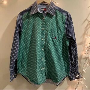 Vintage | Tommy Hilfiger | Color Block Button up